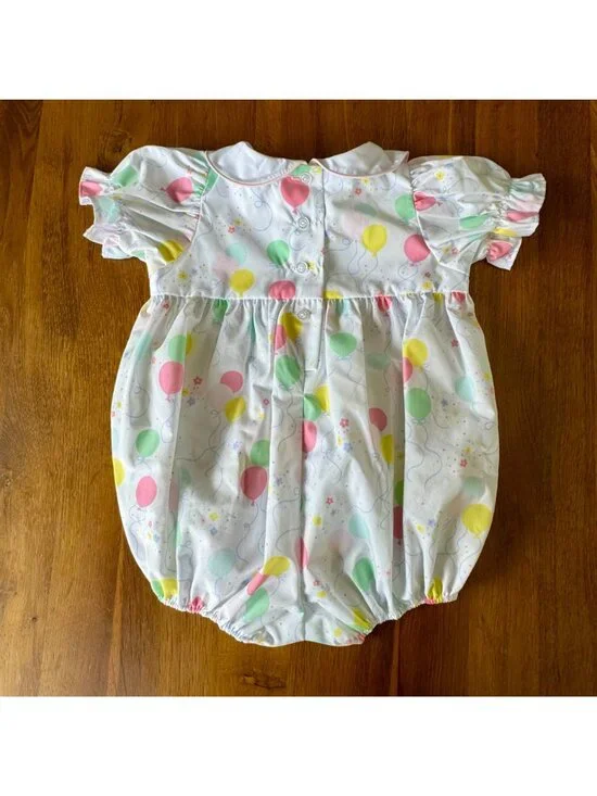 THE BEAUFORT BONNET COMPANY Balloons Romper Girls 2T 2 NEW Holly Day Bubble NWT - Picture 2 of 10